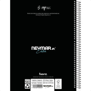 Caderno Oficial Neymar Jr Camisa 10 Universitário 1M 80f