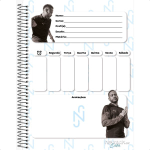 Caderno Oficial Neymar Jr Hora Da Virada Universitário 1M