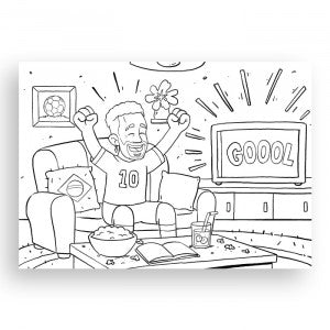 Kit 2 Ney Goods - Caderno Oficial de Colorir Neymar Jr.